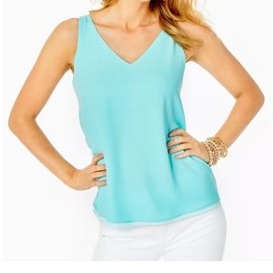 Lilly Pulitzer new w/out tags Florin Reversible top, Color: Blue Ibiza